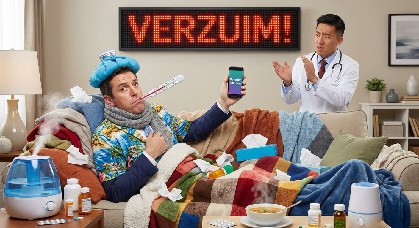 Ziek op de bank maar verzuim melden gaat zonder pijn